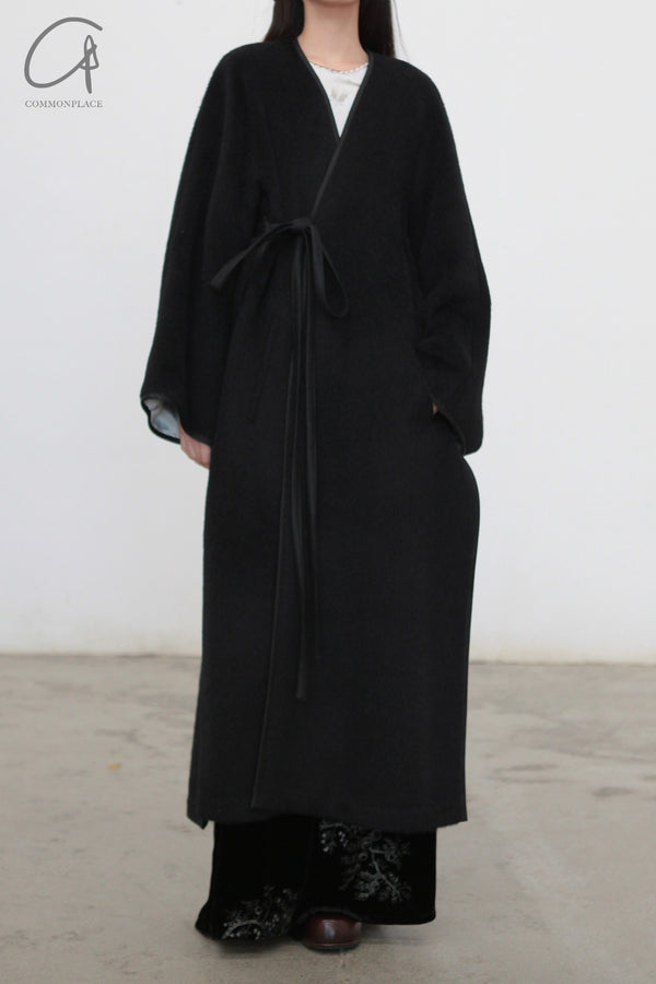 Mutedance 24 Autumn and Winter Drawstring Wool Long Coat Series MD-MD24FW57-DARK MD24FW56 MD24FW57
